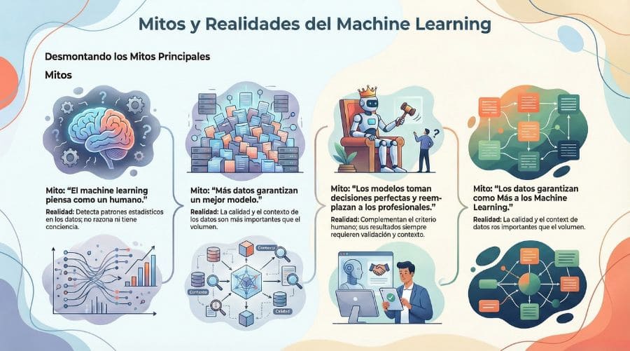 Mitos frecuentes sobre machine learning