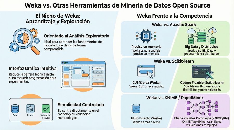 Comparativa de Weka con otras herramientas Open Source